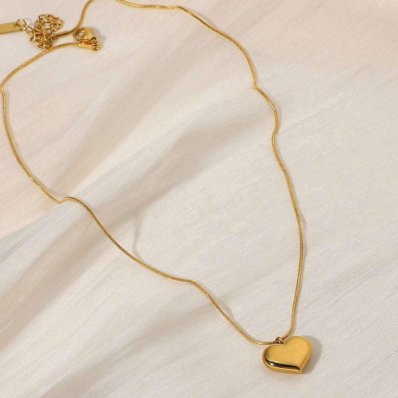 Gold-Plated Anti Tarnish Heart Theme Necklace
