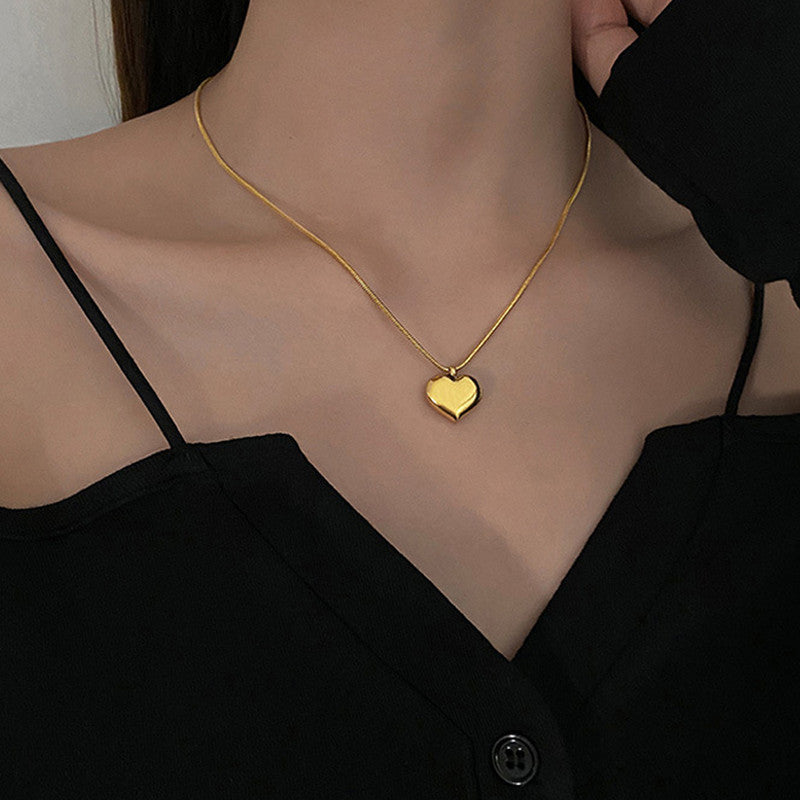 Gold-Plated Anti Tarnish Heart Theme Necklace