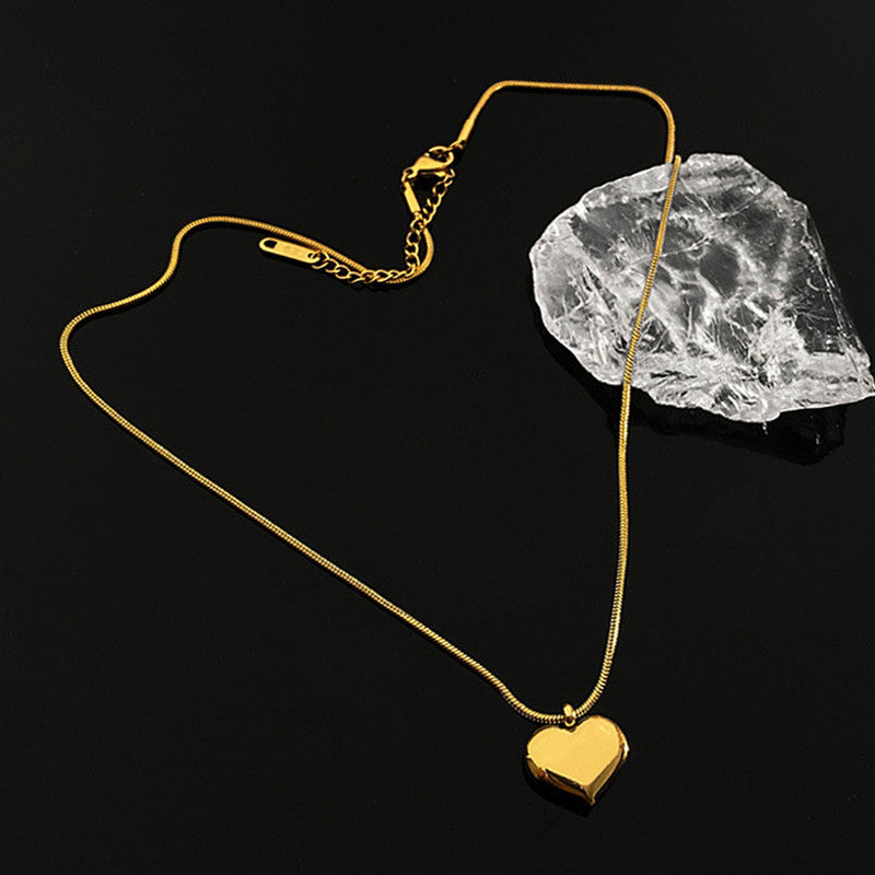 Gold-Plated Anti Tarnish Heart Theme Necklace