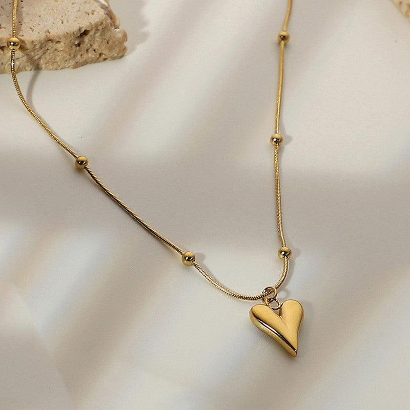 Buy Gold-Plated Anti Tarnish Heart themed Stainless Steel Pendant - Bitto Bling 