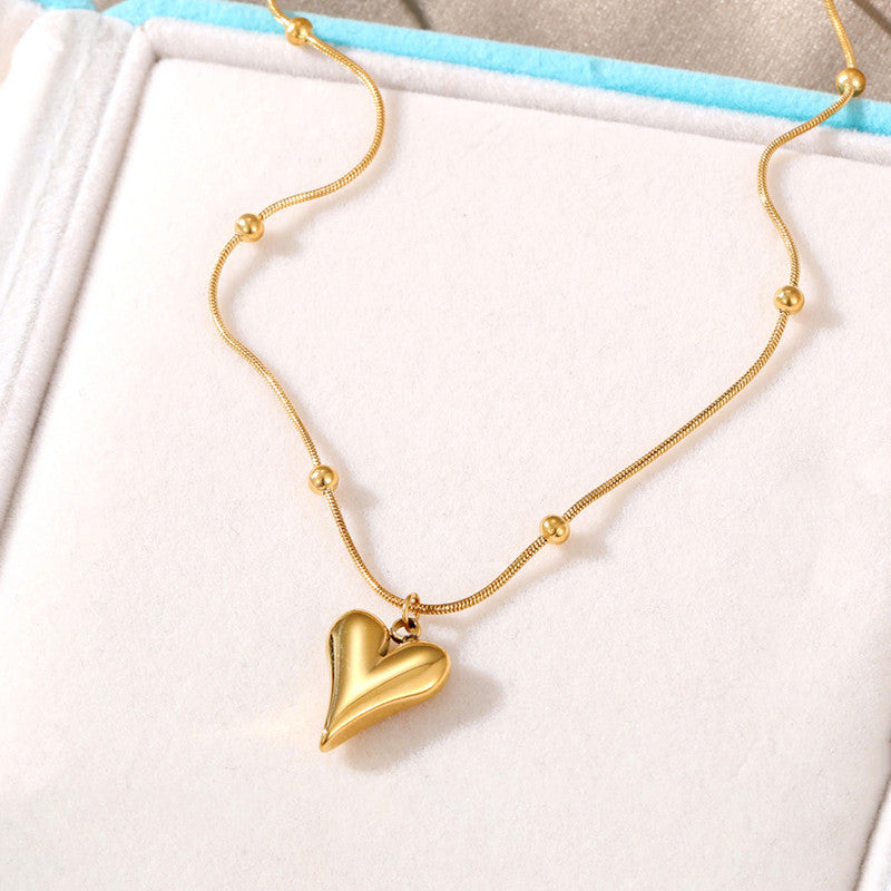 Buy Gold-Plated Anti Tarnish Heart themed Stainless Steel Pendant - Bitto Bling 