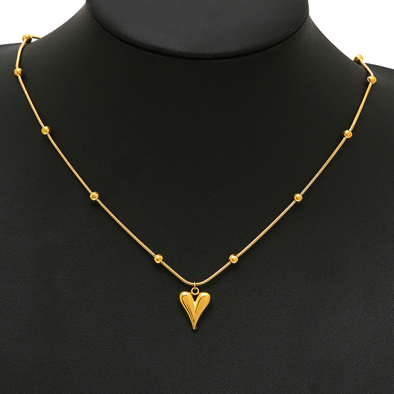 Buy Gold-Plated Anti Tarnish Heart themed Stainless Steel Pendant - Bitto Bling 