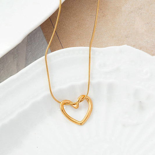 Buy Gold-Plated Anti Tarnish Heart Themed Pendant & Chain - Bitto Bling 