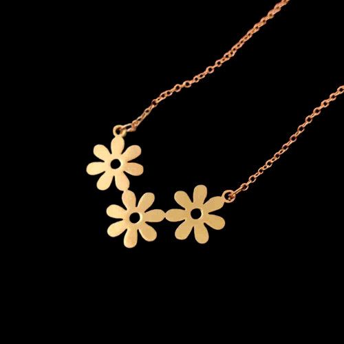 Flower Shape Chain Pendant - Bitto Bling 